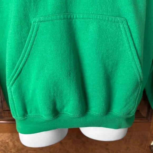 Gildan Green Hoodie Sweatshirt w/IRISH & Shamrock Medium - Picture 5 of 12